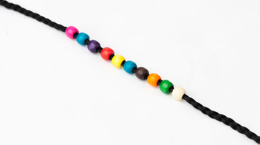 Fa hajgyöngy kicsi színes AFROline (10db)-1